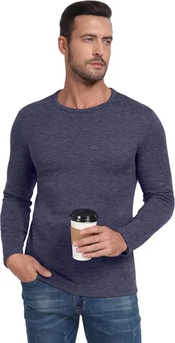 Miniatura 5 de Sailwind Camiseta térmica de manga larga con cuello redondo y capa base de lana para hombre