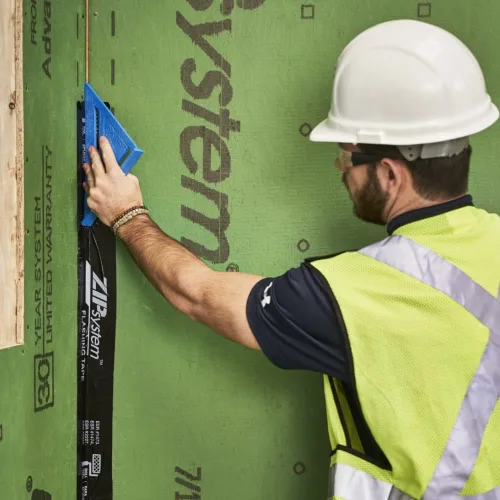 Miniatura 8 de ZIP System Huber Cinta de impermeabilización 6 pulgadas x 75 pies Cinta autoadhesiva para aberturas ásperas de puertas y ventanas (6" x 75')