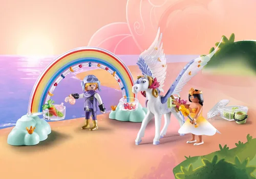 Miniatura 3 de Playmobil Pegaso con arco iris en las nubes