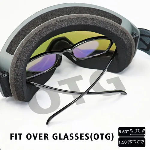 Miniatura 4 de SPOSUNE Gafas de esquí y nieve, resistentes al viento, antivaho, protección UV para hombres y mujeres, motocross, motocicleta, ATV, todoterreno, OTG
