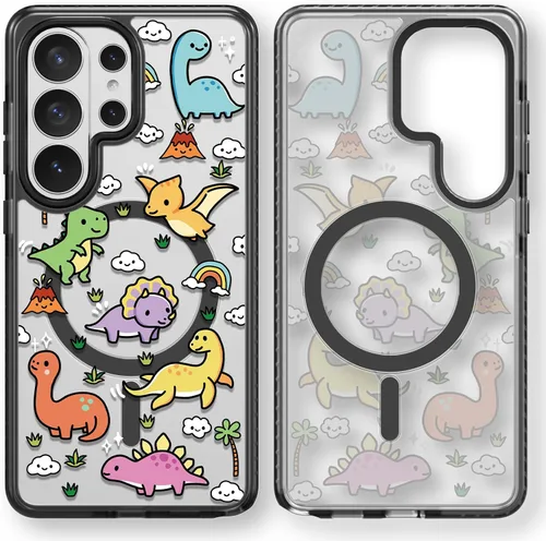 Miniatura 193 de Rosarnnah Funda compatible con Samsung Galaxy S24 Ultra, bonita estética, a la moda, divertida funda con estampado de gatito y gato, duradera a