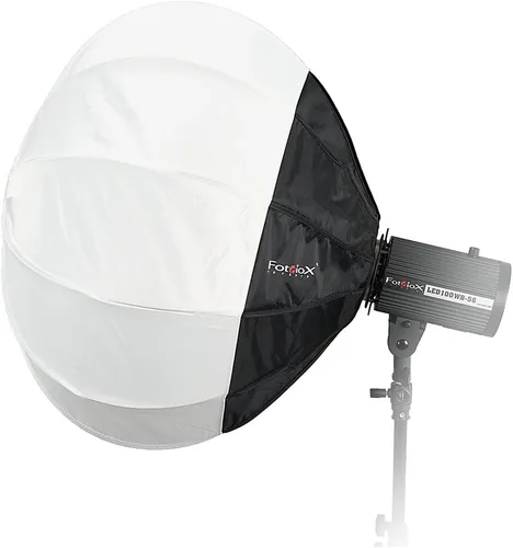Miniatura 3 de Fotodiox Linterna Softbox 26in (65cm) Globe - Caja de luz plegable con Elinchrom Speedring para Elinchrom y compatible