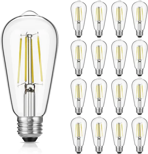 Gozelux – Bombillas LED Edison vintage regulables, 60 vatios equivalentes a 750 lúmenes, 6 vatios, bombillas Edison de luz diurna blanca de 5000K,