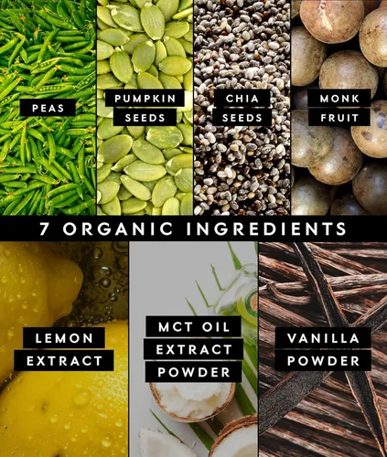 Miniatura 4 de Truvani Proteína vegana de guisante en polvo Galletas de limón 0.71 oz de proteína orgánica a base de plantas Paquetes de viaje de una sola