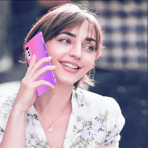 Miniatura 6 de Funda para LG Velvet 5G LM-G900 para niñas y mujeres, funda protectora de TPU suave antiarañazos, a prueba de golpes, para LG Velvet (rosa/morado)