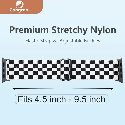 Miniatura 3 de Correa elástica de nailon compatible con Apple Watch Series 11, 10, 9, 8, 7, 1.811 in, 1.772 in, 1.654 in, 1.614 in, Ultra 3, 2, 1.929 in, Series 6