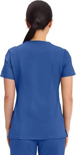 Miniatura 3 de Workwear Revolution WW610 - Ropa quirúrgica con estilo cruzado falso para mujer, elástica, suave y de fácil cuidado