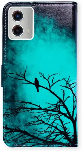 Miniatura 7 de Bcov Funda para Moto G 5G 2023, diseño de pájaro negro y verde con tapa para teléfono con ranura para tarjetas, soporte para Motorola Moto G 5G 2023