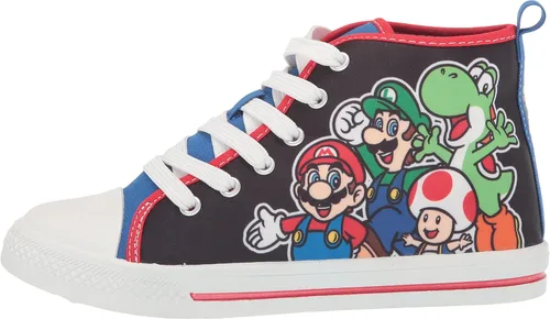 Miniatura 8 de SUPER MARIO Brothers Mario Luigi Nintendo - Zapatos deportivos de caña alta y con cordones para niños pequeños talla 7 a 12