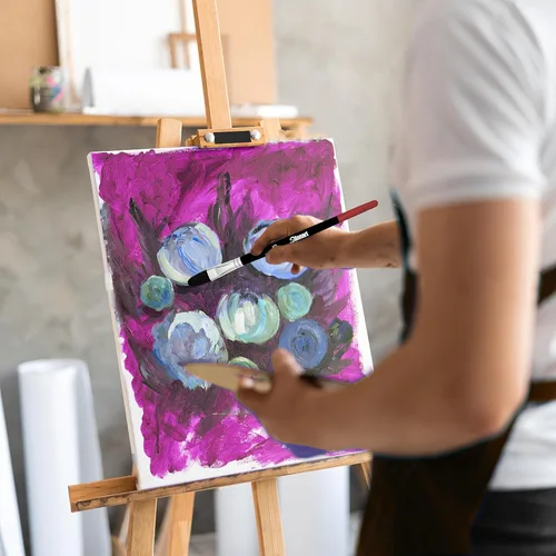Miniatura 4 de Sdanart Filbert - Juego de pinceles de pintura, 15 piezas de diferentes tamaños, pinceles de artista para acuarela, acrílico, detalles de tinta