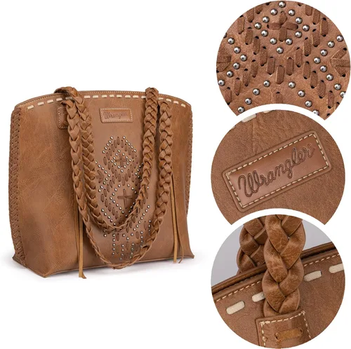Miniatura 6 de Wrangler Bolso Hobo de gran tamaño tejido a mano con remaches occidentales