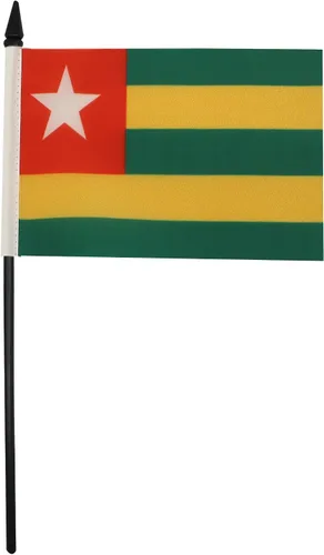 Miniatura 90 de AZ FLAG Sierra Leone Bandera de mesa 5'' x 8'' - Bandera de escritorio de Sierra Leona 21 x 14 cm - Bastón y base de plástico negro