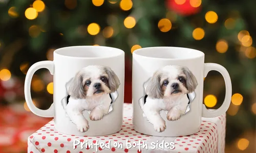 Miniatura 5 de Winston & Bear Taza Curious Shih Tzu – Taza de café de cerámica Shih Tzu – Regalos perfectos para Shih Tzu – Divertida taza de café para perros Shih