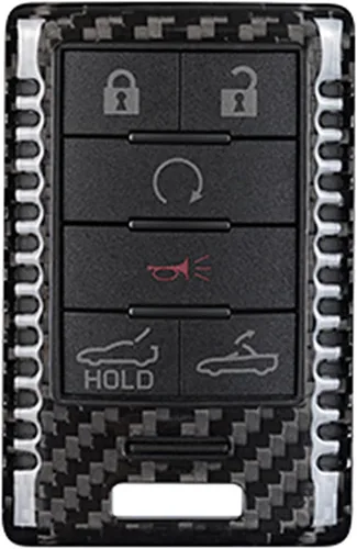 Miniatura 6 de Funda para llavero de fibra de carbono genuina para Chevrolet Captiva Corvette C7 Stingray Coupe Smart Car Remote Key Fob Case para hombres mujeres