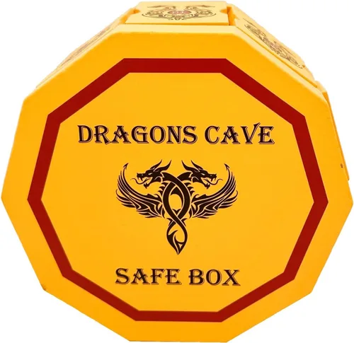 Miniatura 2 de Dragons Cave Safe Secret - Caja de rompecabezas con dinero y tarjetero de regalo en una caja de seguridad de madera IQ desafiante con compartimentos