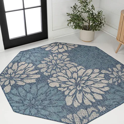 Miniatura 43 de JONATHAN Y Alfombra Corredor de Tejido Texturizado Floral para Interiores y Exteriores 2X8 Marrón/Crema, Zinnia Moderna para Patio Trasero, Patio