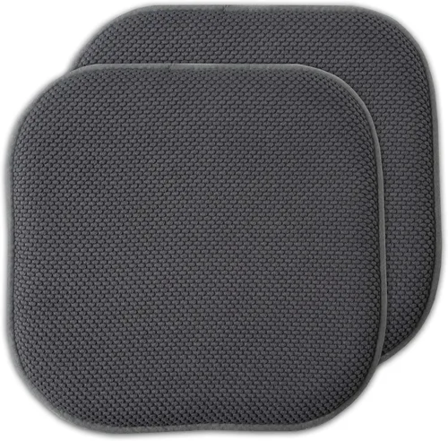 Miniatura 63 de Sweet Home Collection Cojines de espuma viscoelástica para silla, antideslizantes, diseño de panal de abeja, 16 x 16 pulgadas, paquete de 2