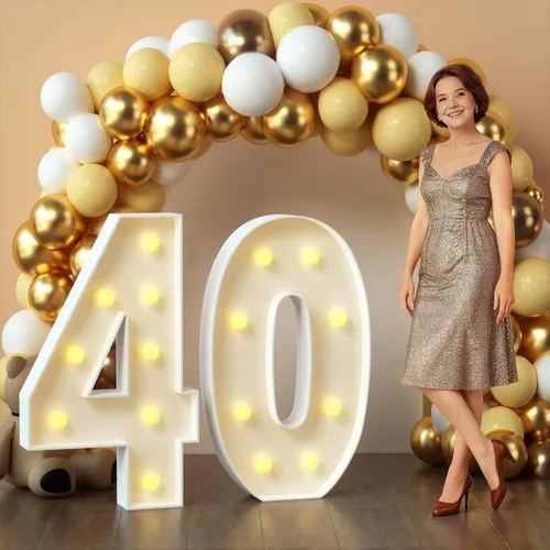 Miniatura 36 de imprsv Letras de marquesina iluminadas, letras de mosaico de 1.2 m con luz para decoración de baby shower, graduación, gran J para decoraciones