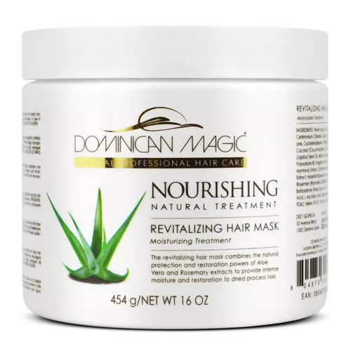 Dominican Magic Mascarilla nutritiva revitalizada para el cabello, tarro de 16 onzas