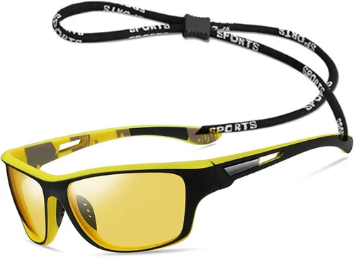 willochra Gafas de sol polarizadas deportivas de visión nocturna para hombres y mujeres, lentes de sol de aumento de lente completa, lectores