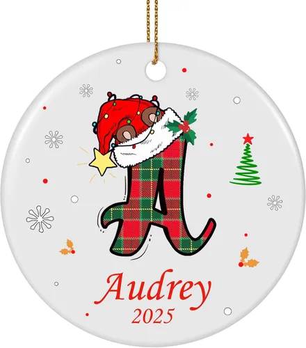 Miniatura 22 de Paquete de 4 adornos de Navidad personalizados 2025 de cerámica personalizada con foto y texto para decoración de árbol de Navidad, primera Navidad