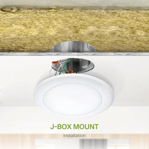 Miniatura 9 de ASD Paquete de 12 luces LED de disco de 6 pulgadas, 15 W 5000 K luz diurna 1300 LM CRI90+, luminaria empotrable regulable de techo, montaje en Blanco