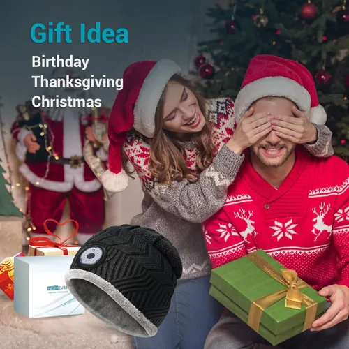 Miniatura 2 de HIGHEVER Gorro LED con luz, regalos para hombres y mujeres, linterna con faro, gorro de invierno