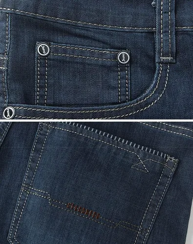 Miniatura 4 de TheyLook Pantalones cortos de mezclilla sueltos con bolsillo para hombre