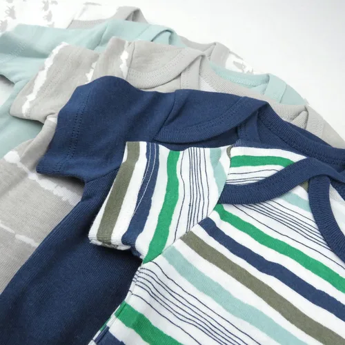 Miniatura 4 de HonestBaby Short Sleeve Bodysuits Multipack Organic Cotton for Infant Baby Boys