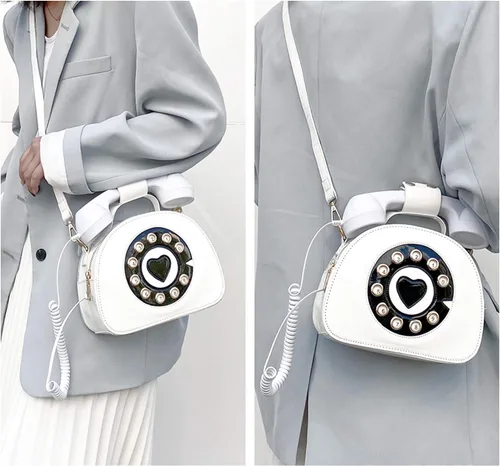 Miniatura 44 de Oweisong Divertido bolso de teléfono para mujer, bolso cruzado de hombro con asa superior para teléfono