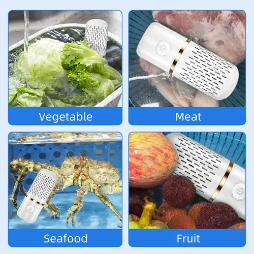 Miniatura 6 de Máquina de limpieza de frutas y verduras, purificador de alimentos inalámbrico USB, dispositivo limpiador para lavar frutas, arroz, carne y vajilla