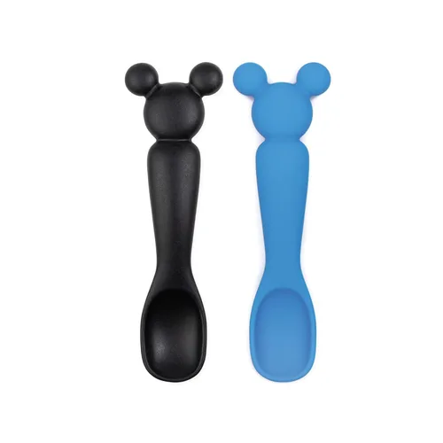 Miniatura 10 de Bumkins Juego de utensilios para bebé, cucharas de entrenamiento de silicona para sumergir, punta suave, autoalimentación, masticar, destete LED