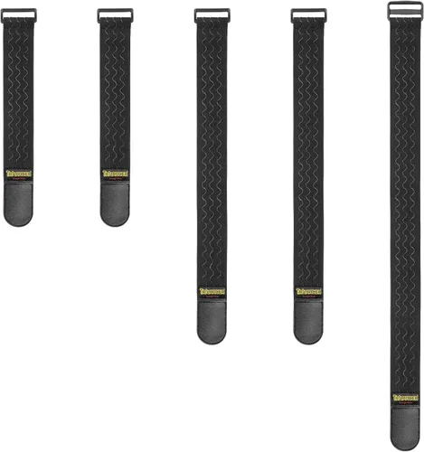 Trilancer Correas elásticas con tiras antideslizantes, combo de 3 tamaños (paquete de 5) correas de almacenamiento resistentes de gancho y bucle