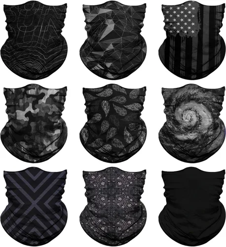 Miniatura 20 de Polaina para el cuello para hombres y mujeres, bandana para la cabeza, bufanda para la cara, cubrebocas, calentador, pasamontañas, sin costuras