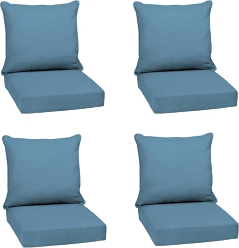 Miniatura 71 de Arden Outdoor Deep Seat Cushion Set, 24 x 24 pulgadas, Cojín para exteriores resistente al clima, a la lluvia y a la decoloración para silla, sofá