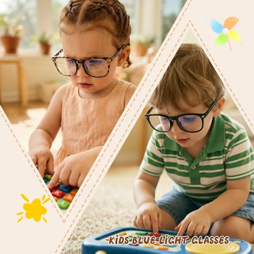 Miniatura 3 de Gafas de luz azul para niños, niñas, niños, adolescentes, antirreflejos, con bloqueo de luz azul, gafas de juegos para pantalla de computadora