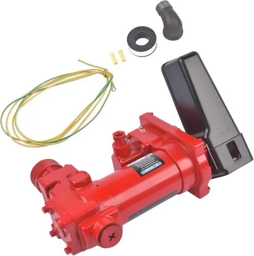 Miniatura 6 de Bomba de transferencia de combustible roja resistente de 115 V 15 GPM AC con protección térmica de sobrecarga para aceite, combustible, gasolina