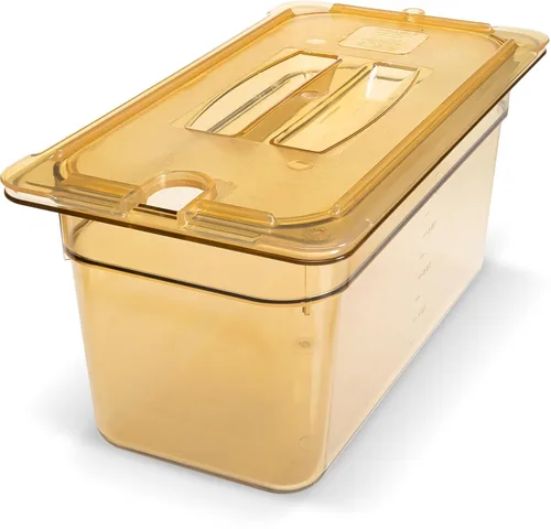 Miniatura 3 de Carlisle FoodService Products Sartén de alimentos de alta temperatura, contenedor de almacenamiento de alimentos de tamaño 1/3 para servir alimentos