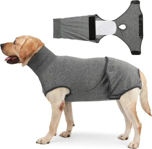 Miniatura 8 de HEYWEAN Pañal para perros de cuerpo completo con pañales para cachorros, traje de recuperación fisiológica para perros machos y hembras Negro clásico