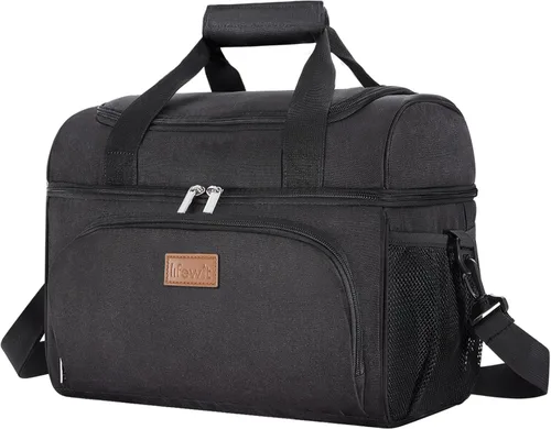 Lifewit - Bolsa térmica aislada, hielera grande impermeable para 32/48 latas, bolsa de hielo portátil ligera de doble capa con lados suaves para