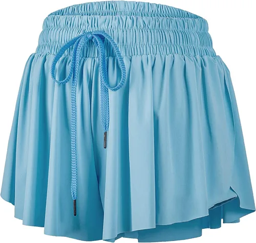 Miniatura 138 de Blaosn Pantalones cortos atléticos fluidos para mujer, gimnasio, yoga, entrenamiento, correr, pantalones cortos de tenis, falda falda linda, ropa