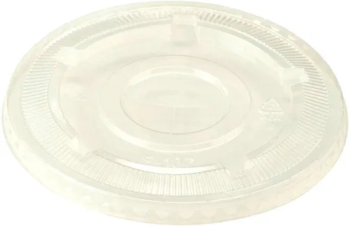 Miniatura 7 de World Centric Pla Clear Cold Cup Tapas, tapa plana, se adapta a tazas de 9 oz a 24 oz, 1,000/caja