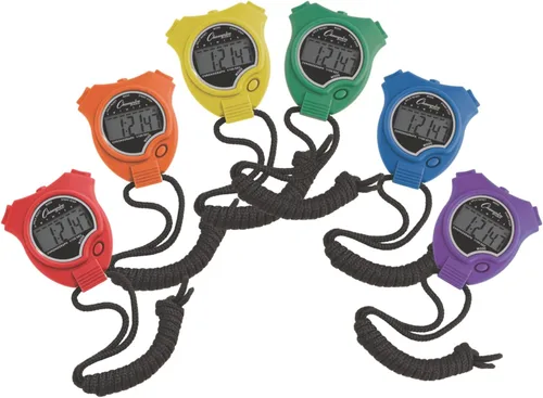 Miniatura 3 de Champion Sports Juego de cronómetro: resistente al agua, reloj digital de mano, cronómetros deportivos con pantalla grande para niños o neón variado