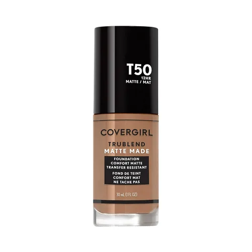 Miniatura 50 de COVERGIRL TruBlend Base Líquida Mate Made, Porcelana Clara, 1 Fl Oz FERIA DE PORCELANA