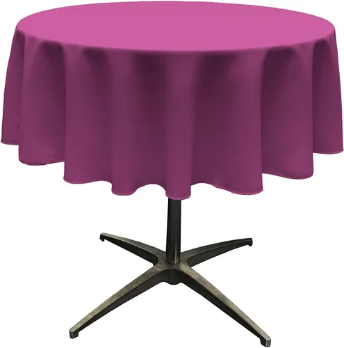 Miniatura 66 de LA Linen - Mantel redondo lavable de popelina de poliéster, resistente a manchas y arrugas, 51", mantel de tela para comedor, cocina, fiesta, Negro