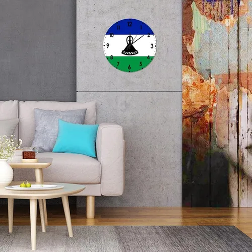 Miniatura 711 de Cheyan Reloj de pared con bandera de Canadá de 12 pulgadas, silencioso, sin tictac, de PVC, funciona con pilas, reloj redondo decorativo, regalo