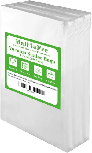 Miniatura 9 de Bolsas selladoras al vacío de 100 cuartos de galón de 8 x 12 pulgadas con grado comercial, sin BPA, resistentes. Bolsas selladoras al vacío