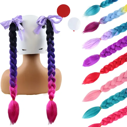 2 Pzas Coleta de Casco Coleta de Casco de Motocicleta Coleta de Casco de Bicicleta Trenzas Colas de Cabello para Decoraciones de Cualquier Casco