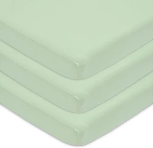 Miniatura 16 de American Baby Company Sábana bajera ajustable para cuna/moisés 100% algodón natural de 36" x 18" - Sábana suave, transpirable e hipoalergénica, Crema