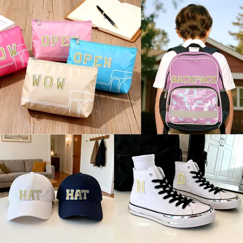 Miniatura 5 de 104 parches de letras doradas para planchar, letras de tela bordadas para ropa, chaquetas, jeans, sombreros, mochilas, calcetines Dorado